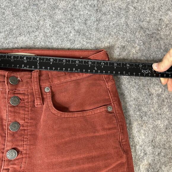 Madewell Jeans Cali Denim Boot Womens 27 Corduroy Red Button Fly Pants - Picture 6 of 11